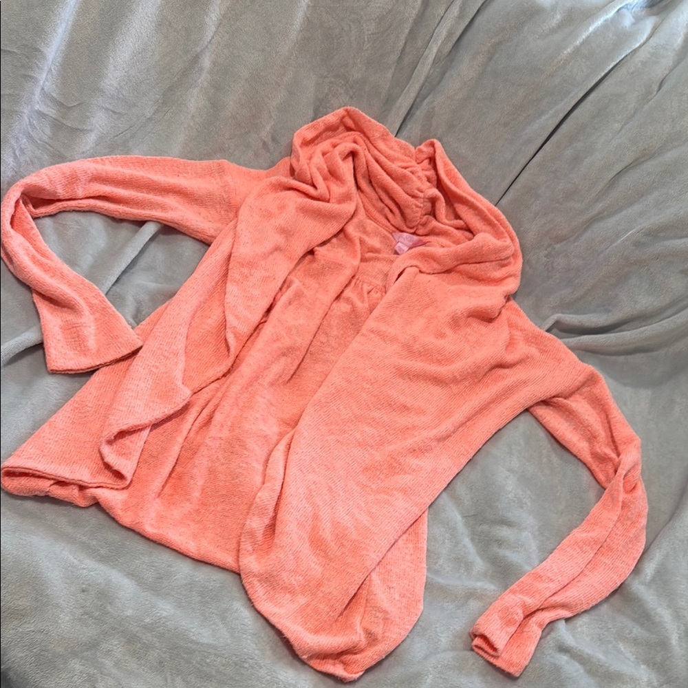 Lilly Pulitzer Orange Cardigan Lightweight Sweater